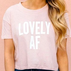 Lovely AF Bride Crop Top T-Shirt